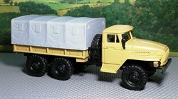 RUSAM-URAL-4320-10-400 Грузовой автомобиль УРАЛ 4320 бортовой съёмным тентом, 1:87, 1977, СССР - фото 13500