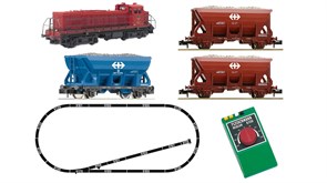 931701 Аналоговый стартовый набор 1:160 «Грузовой поезд с тепловозом Em 4/4», N, IV-V, SBB